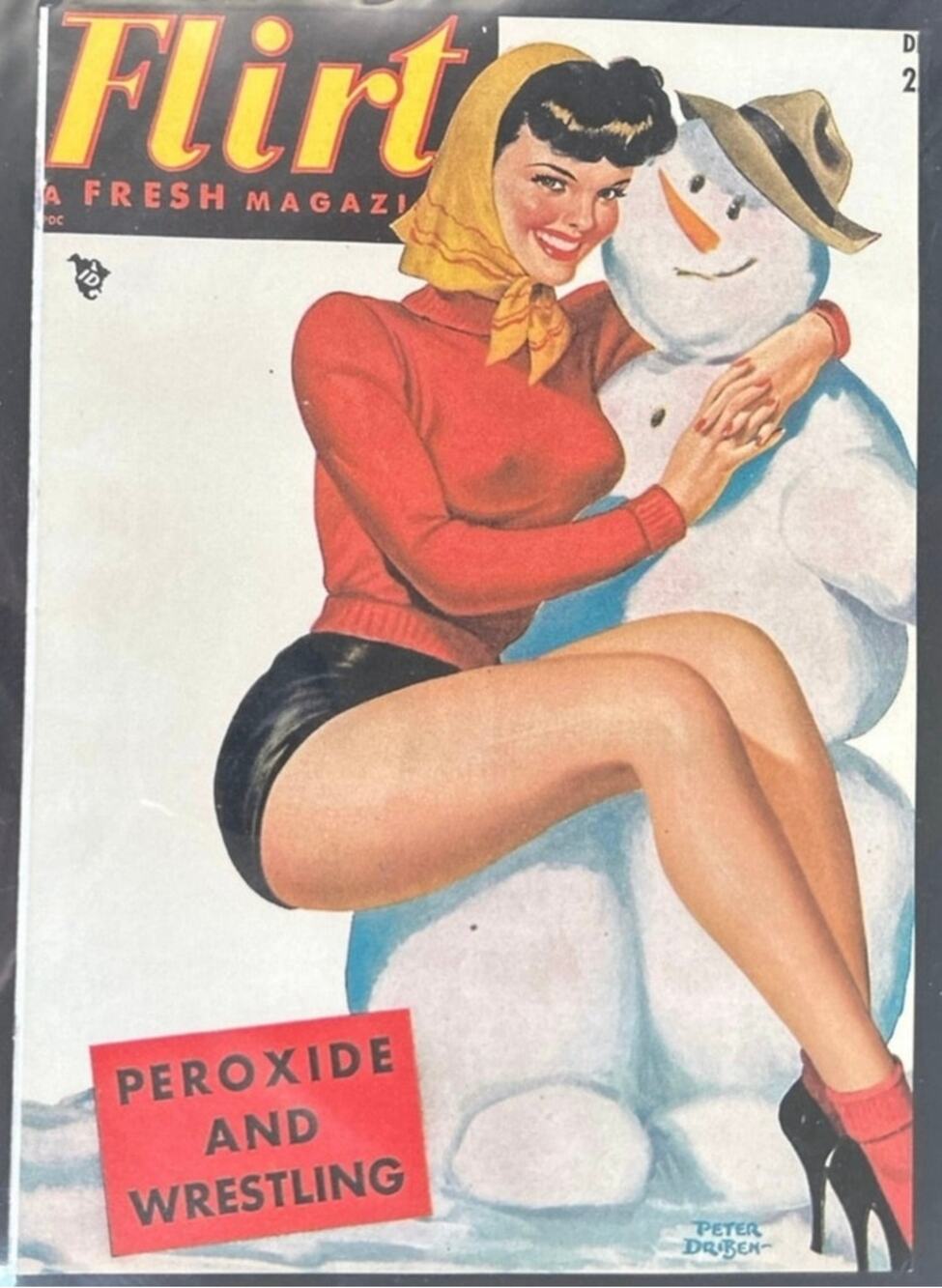 Single Pinup Original Magazine Cover Flirt